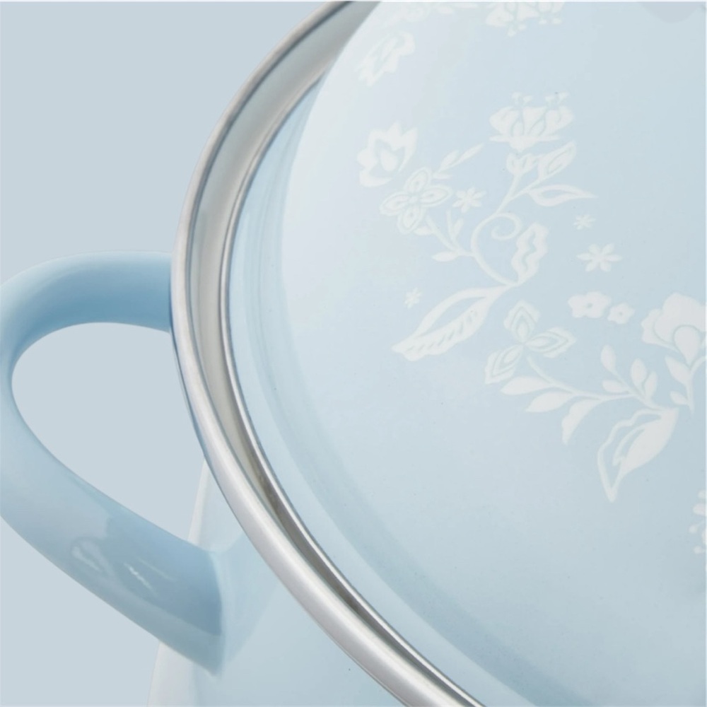 💐The Pioneer Woman Sweet Rose 12-Quart Enamel on Steel Stock Pot (Glossy) - Picture 2 of 9